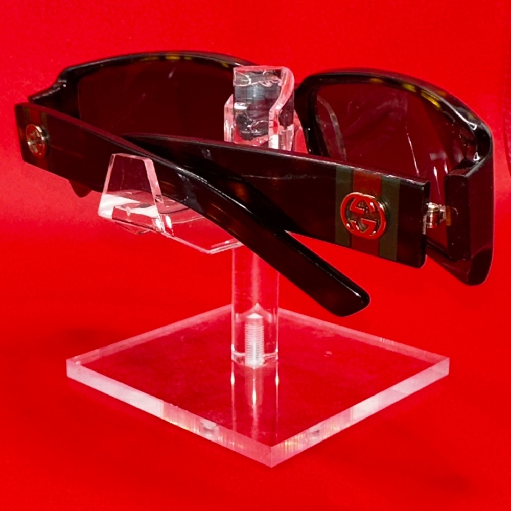 Gucci Tortoiseshell Rectangular Sunglasses - image 3